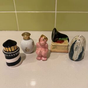Lot of Vintage Salt and Pepper Shakers Assorted Collectible Kitchen Decor